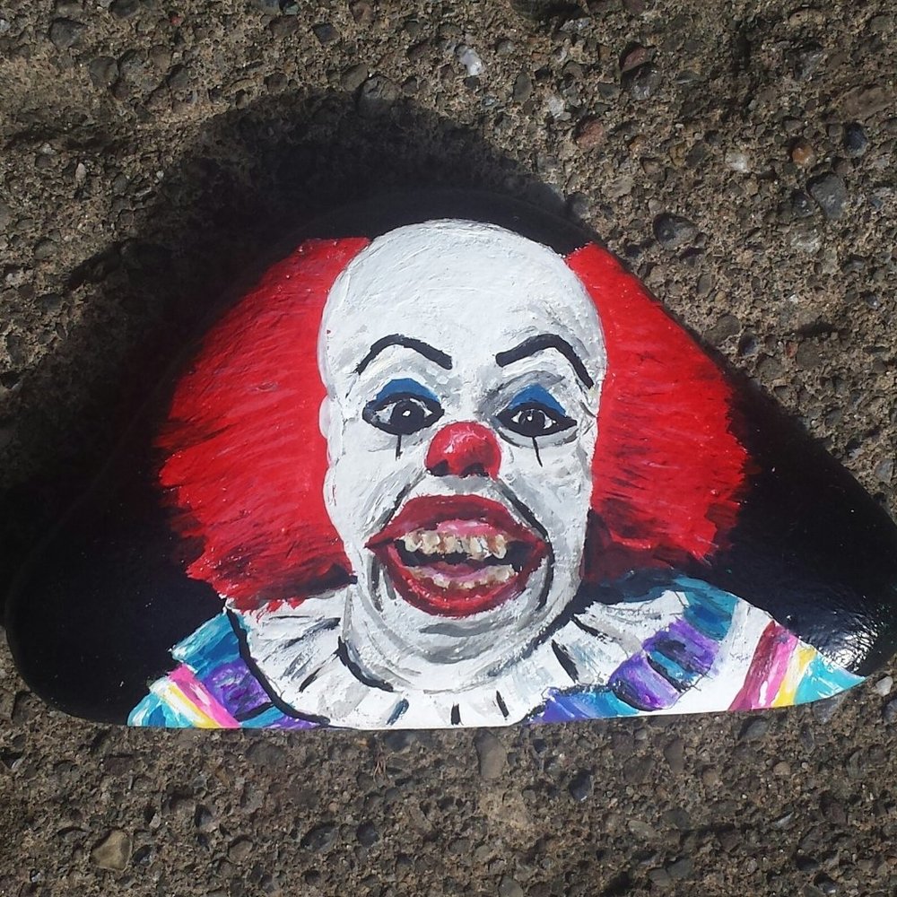 IT Handpainted Rock With Acrylics Colors